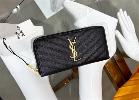 Saint Laurent Monogram Matelasse Leather Zip